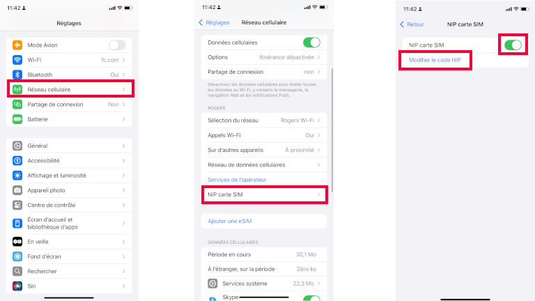 Verouiller carte SIM iPhone