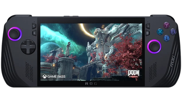 La ROG Ally X permet de jouer aux grands jeux PC comme Doom Eternal. Console portable ASUS Rog Ally X