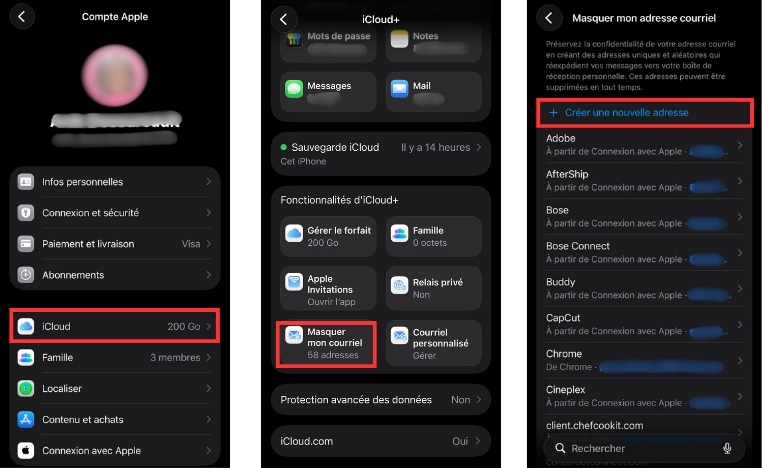 Cr&eacute;er votre email temporaire sur iOS