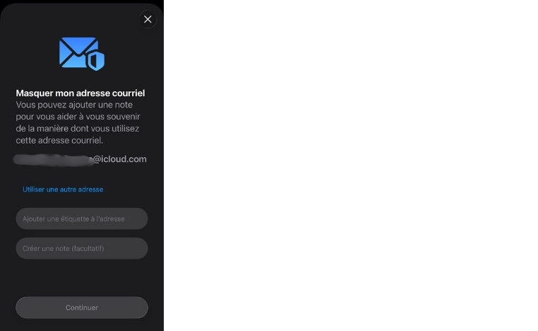 Cr&eacute;er votre email temporaire sur iOS
