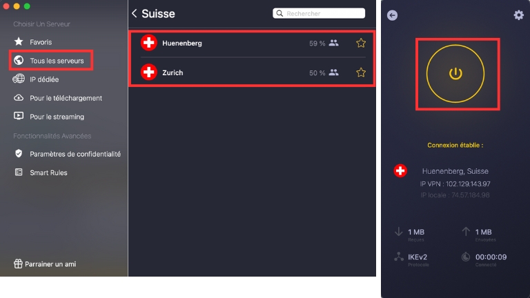 Voici comment se connecter à un serveur de la Suisse pour regarder la F1 avec le VPN de CyberGhost.