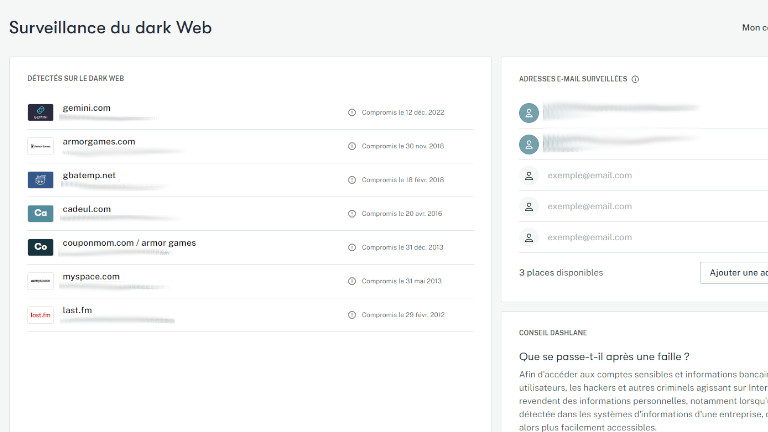 Dashlane suveillance dark web