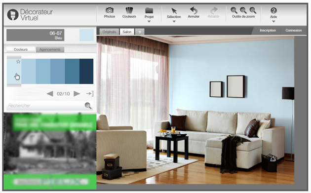 D&eacute;corateur virtuel plateforme