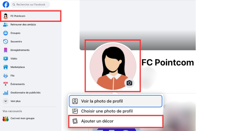&Eacute;tapes pour ajouter un d&eacute;cor &agrave; sa photo de profil sur Facebook &agrave; partir d'un ordinateur