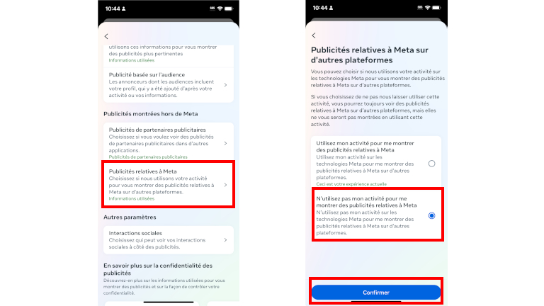 Voici comment empêcher la publicité des partenaires de Meta sur iOS Comment empêcher la publicité des partenaires de Meta sur iOS