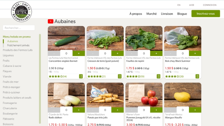 Les produits offerts par les Fermes Lufa vont bien au-delà des légumes cultivés dans les serres sur les toits. Les produits offerts par les Fermes Lufa vont bien au-delà des légumes cultivés dans les serres sur les toits.