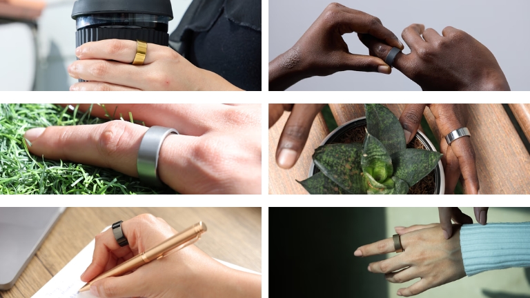 La bague intelligente Ultrahuman Ring Air est disponible en 6 finis diff&eacute;rents.