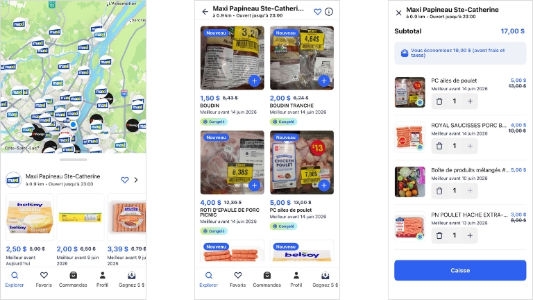 Flashfood est une application mobile gratuite qui permet d’acheter des aliments à prix réduit.