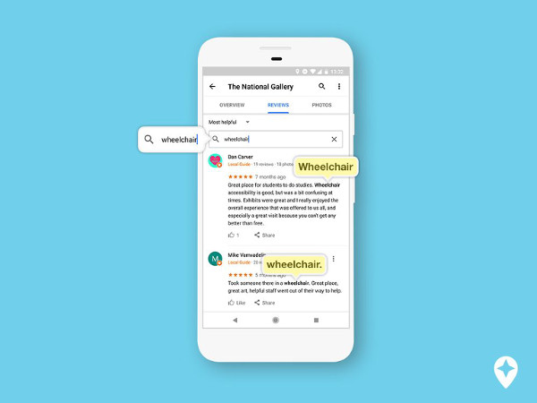 Recherchez dans les avis de Google Maps