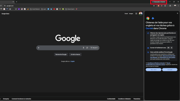 Gemini dans Chrome