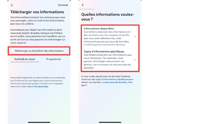 Étapes pour télécharger toutes les informations de notre profil Facebook à partir d'un ordinateur