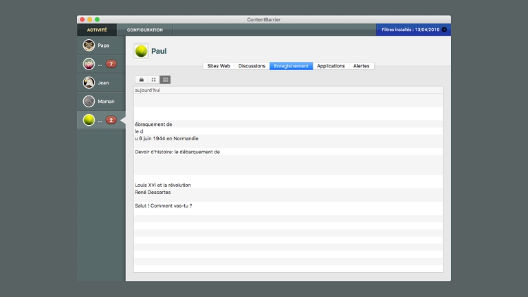 Logiciel de contrôle parental Mac Intego ContentBarrier X9