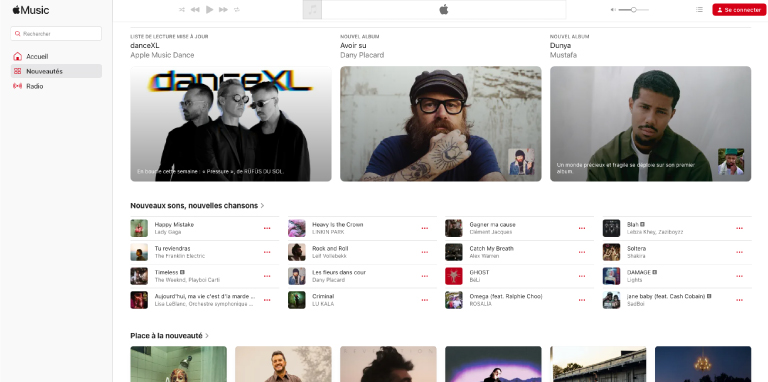 interface apple music