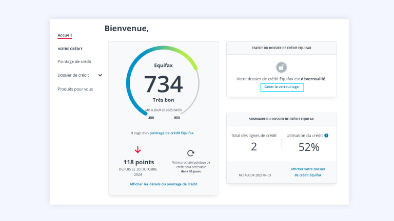 verrouiller credit equifax