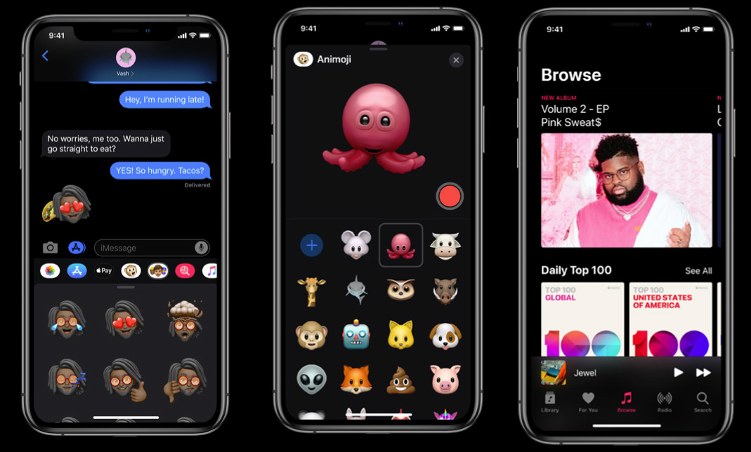 iOs13 iPhone Apple Dark Mode Sombre