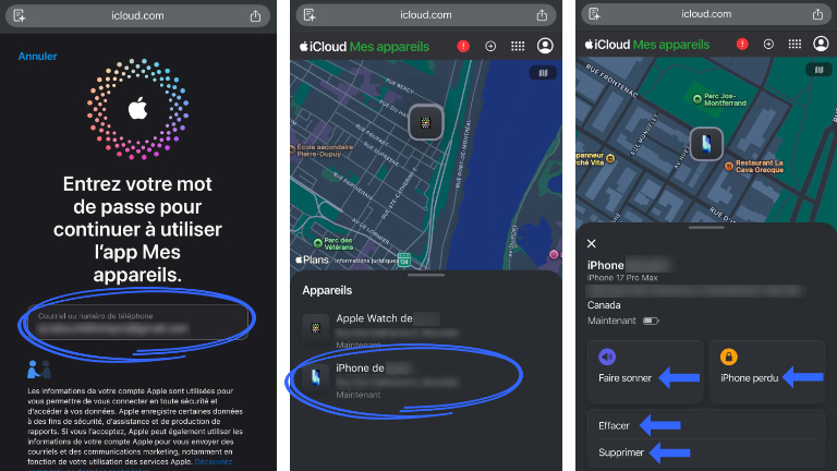 retrouver iPhone iCloud