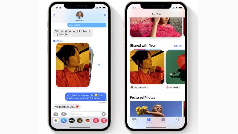 Partagé Messages iPHone iOS 15
