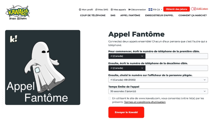 Avec l'appel fantôme, on peut connecter deux appels ensemble.