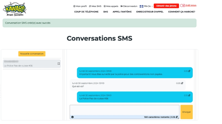 À partir du site web, on pourra personnaliser nos textos et faire l'envoi de façon anonyme.