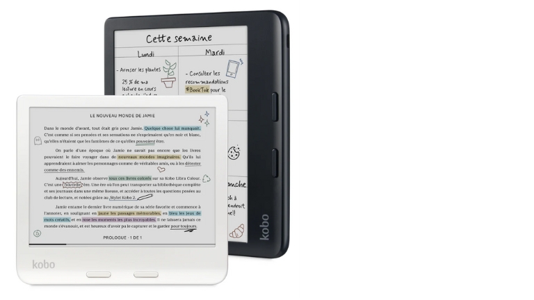 La Kobo Libra Colour a un écran couleur de 7 pouces avec la technologie ComfortLight Pro.
