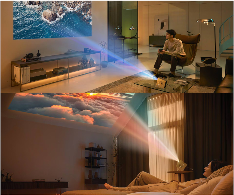 Pour une projection optimale, il vaut mieux éviter les envirionnements lumineux. Luminosité LG Cinebeam Q