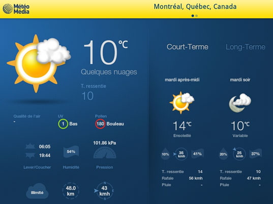 Application MétéoMédia
