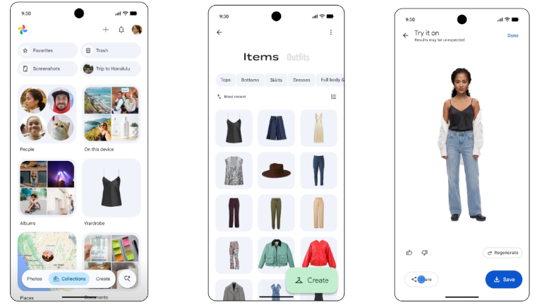 Google Photos v&ecirc;tements