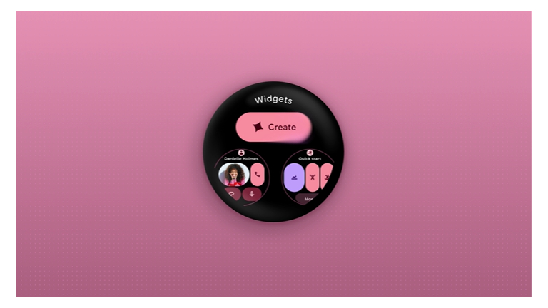 MIse &agrave; jour Wear OS 7 montres intelligentes cr&eacute;ation widget