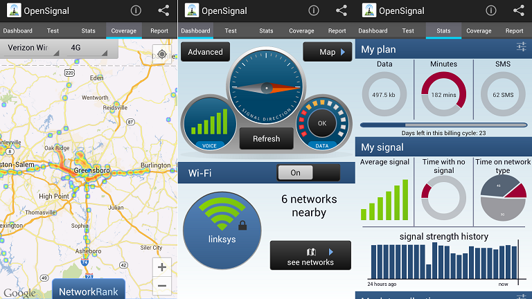 mobile reseau wifi application open signal
