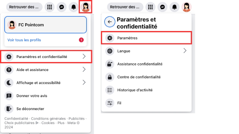 Étapes pour activer le mode sombre sur Facebook à partir d'un ordinateur
