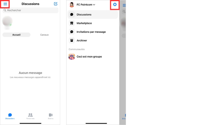 Étapes pour activer le mode sombre sur Messenger à partir d'un iPhone, iPad ou téléphone ou tablette Android