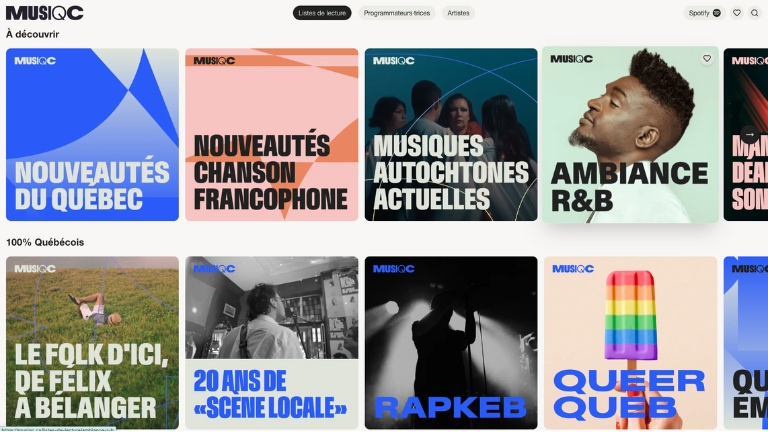 MUSIQC rassemble des artistes québécois et francophones dans une même plateforme avec une programmation faite par les humains plutôt que des algorithmes.