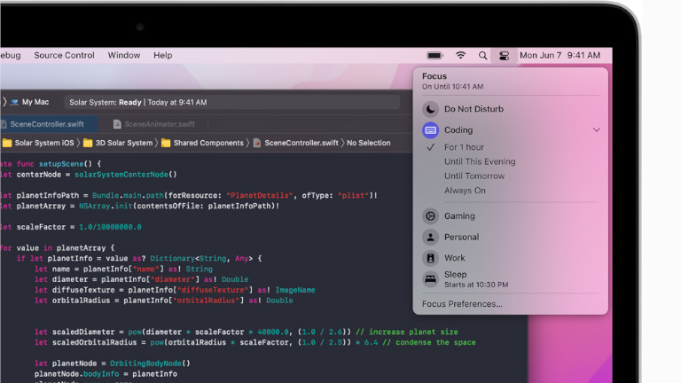 La fonction Focus nous permet de réduire les distractions aux moments de notre choix. Focus mise à jour macOS Monterey