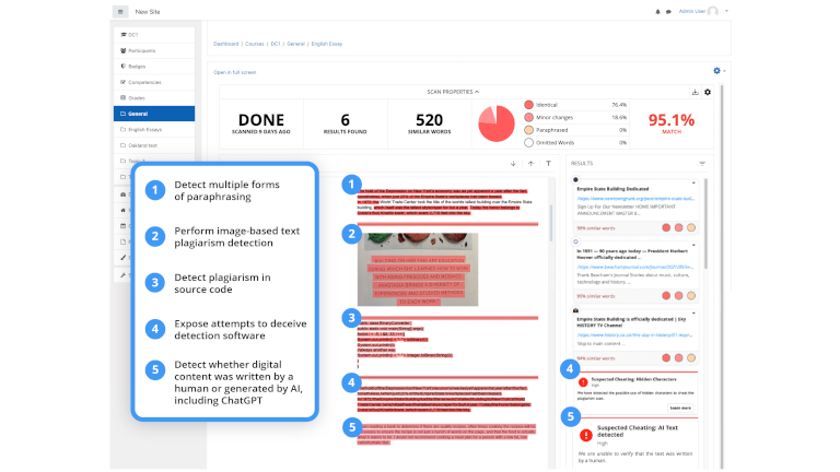 Outil détection IA Copyleaks