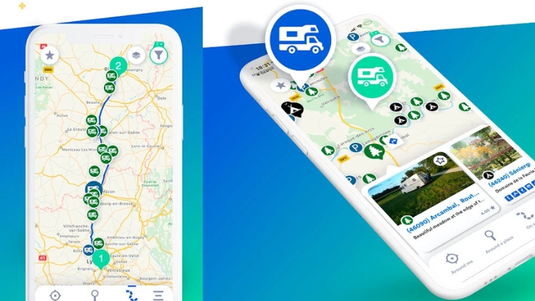 Park4Night pour s'arr&ecirc;ter pour la nuit en van, VR ou camping