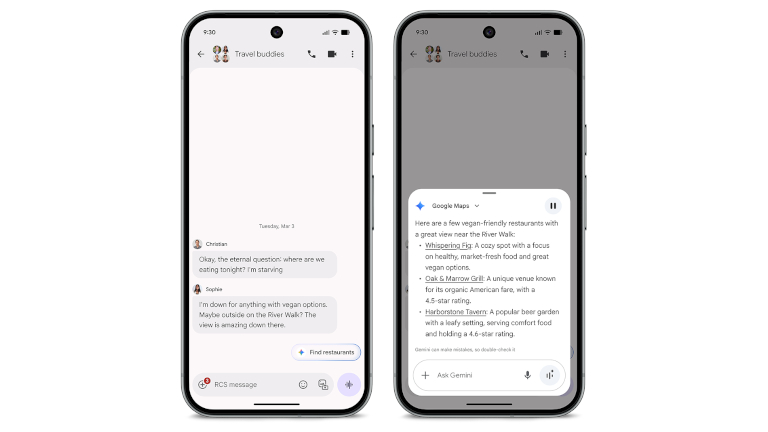 Pixel Drop Gemini restaurant