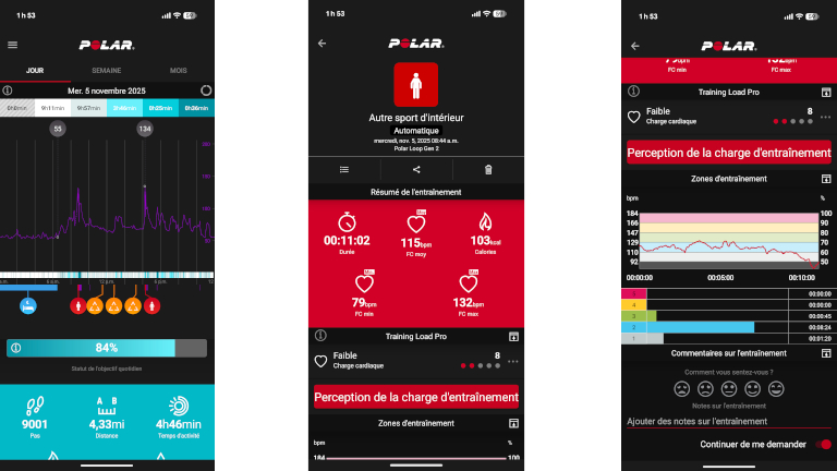 Polar Flow entrainement