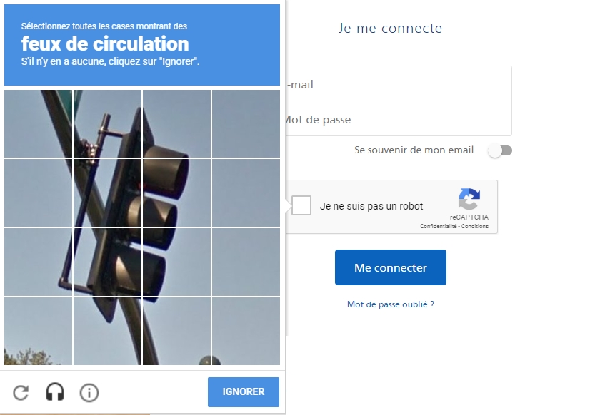 Exemple d'un CAPTCHA