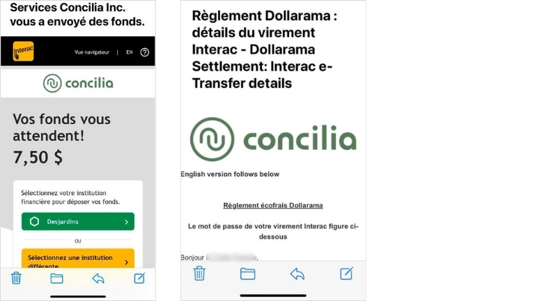 On recevra deux courriels pour encaisser notre compensation pour le recours collectif contre Dollarama.