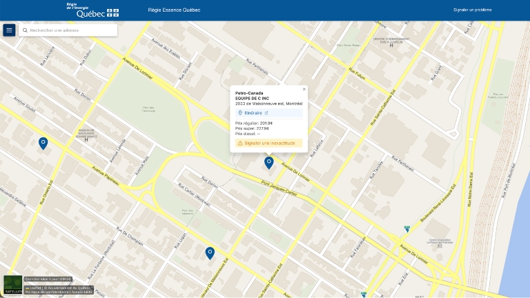 La plateforme R&eacute;gie Essence Qu&eacute;bec est une r&eacute;f&eacute;rence pour quiconque cherche le prix de l'essence proche de chez lui.