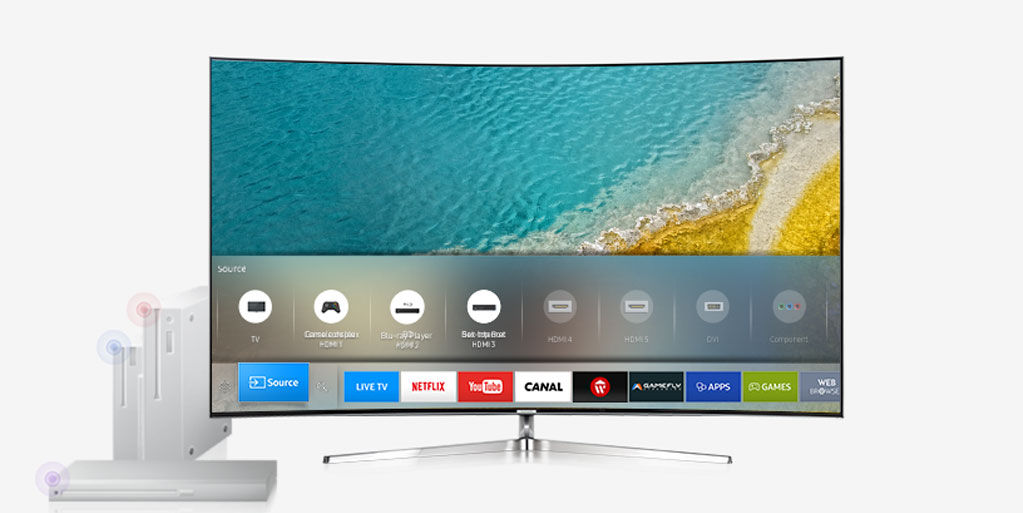 Samsung Smart Remote et t&eacute;l&eacute;viseur
