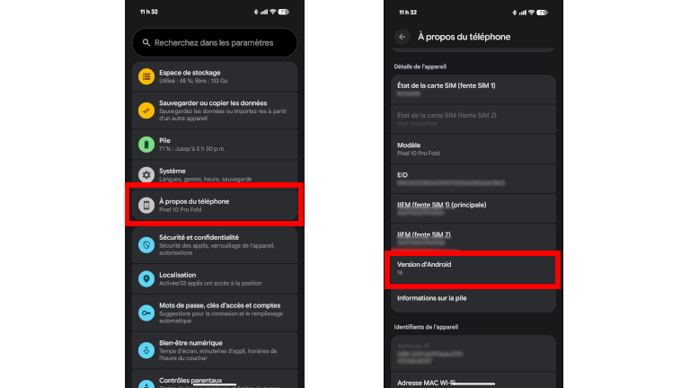 Comment savoir quelle version d'Android on a