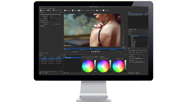 Shotcut possède plusieurs options de montage pratique et fonctionne sur tous les systèmes d’exploitation. shotcut options montage multisystème