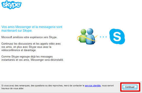 Skype continuer