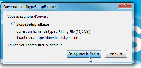 Skype enregistrer fichier