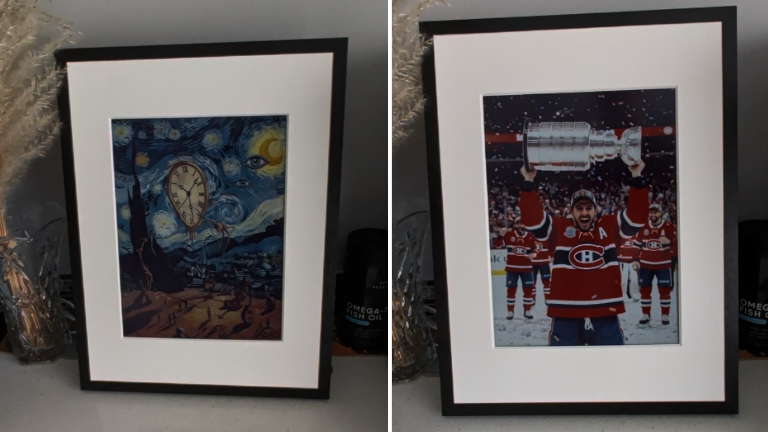 Switchbot AI Art Frame image Van Gogh Dali Canadiens
