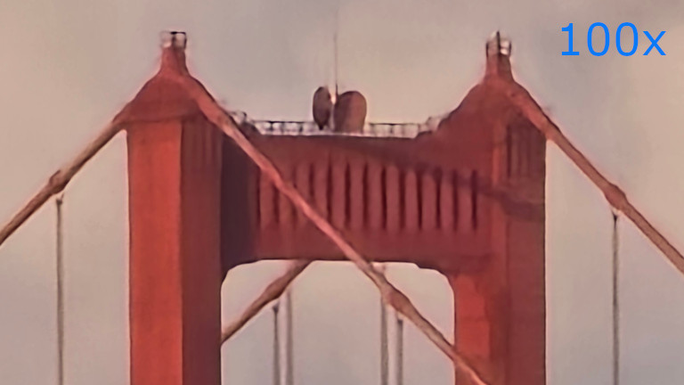 Le Golden Gate photographié avec le zoom 100x du Galaxy S24 Ultra Galaxy S24 Ultra zoom 100x