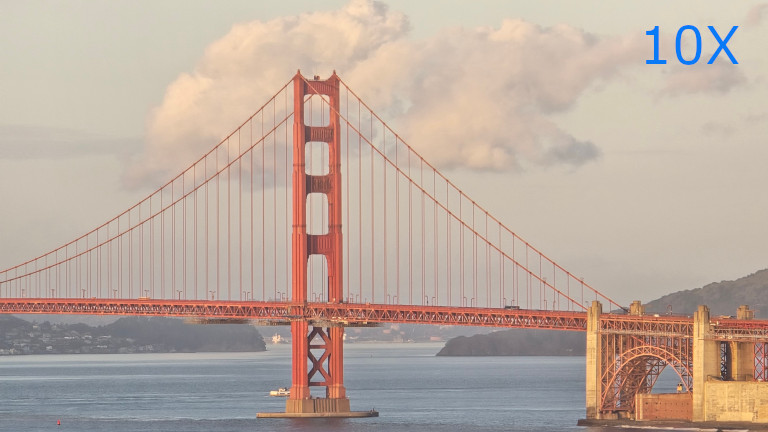 Le Golden Gate photographié avec le zoom 10x du Galaxy S24 Ultra Samsung Galaxy S24 Ultra zoom 10X