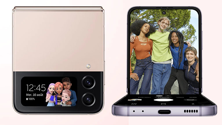 Le téléphone Galaxy Z Flip 4 de Samsung demeure petit et pratique pour prendre des photos ou faire des appels. Téléphone Samsung Galaxy Z Flip 4