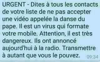 Vid&eacute;o danse pape